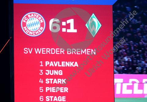 08.11.2022, FC Bayern Muenchen - SV Werder Bremen

Hier nur Vorschaubilder !