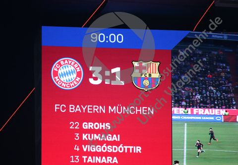 07.12.2022, FC Bayern Muenchen - FC Barcelona, Frauen Champions League

Hier nur Vorschaubilder !